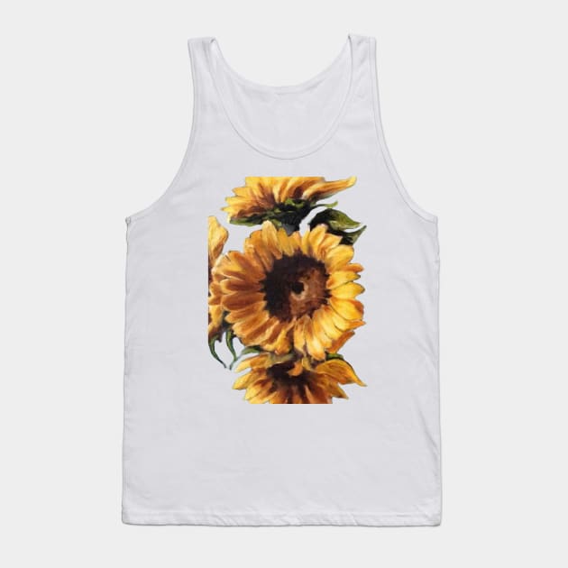 Sunflower painting Tank Top by Quirkypieces